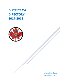 District C-2 Directory 2017-2018