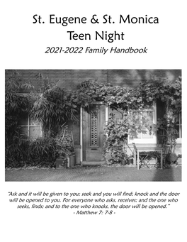 Teen Night 2021-2022 Family Handbook