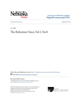 The Bohemian Voice, Vol.1, No.8