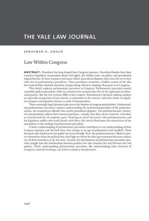Law Within Congress Abstract