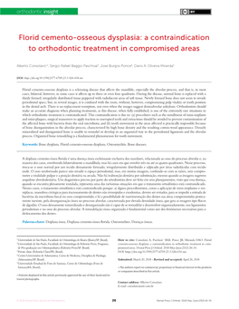 Florid Cemento-Osseous Dysplasia: a Contraindication to Orthodontic Treatment in Compromised Areas