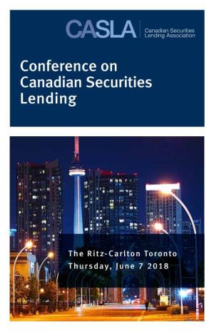 Conference on Canadian Securities Lending