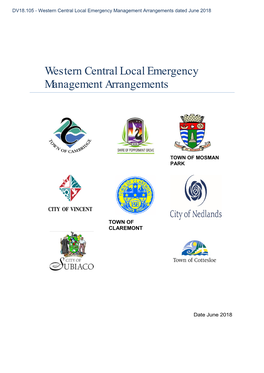 Western Central Local Emergency Management Arrangements Dated June 2018