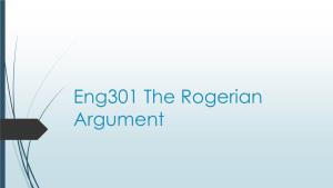 Eng301 the Rogerian Argument Argument and Conflict