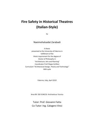 Fire Safety in Historical Theatres (Italian-Style)