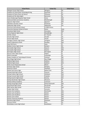 Participating School List 2018-2019