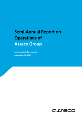 Semi Annual Report for the First Half of 2017