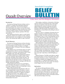 010289 Occult Overview