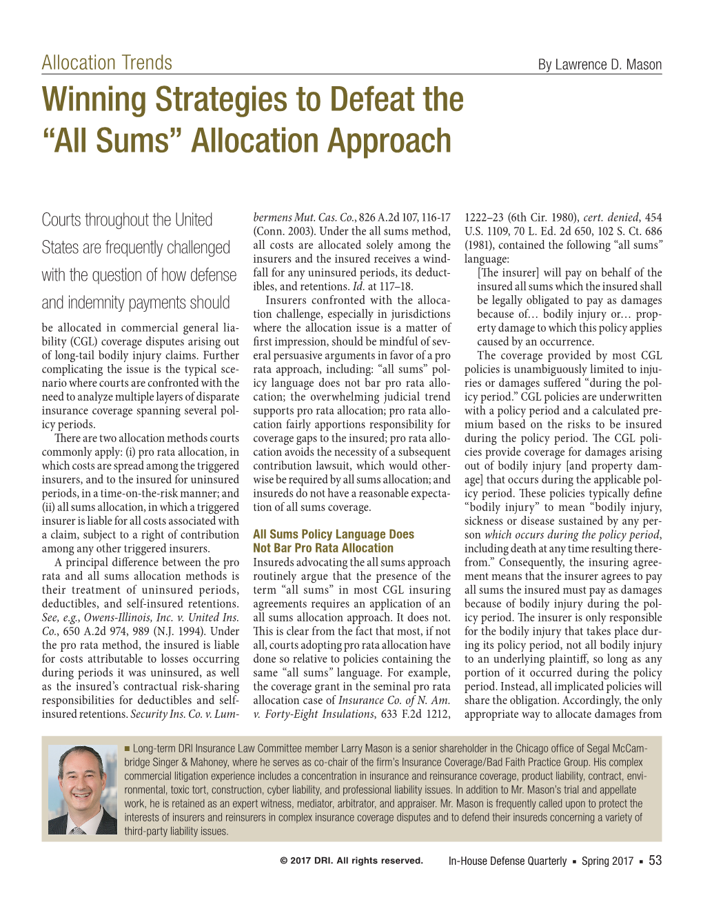 Winning Strategies to Defeat the “All Sums” Allocation Approach