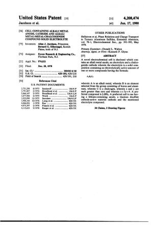 United States Patent (19) (11) 4,208,474 Jacobson Et Al