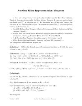 Another Riesz Representation Theorem