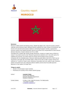 Country Report MOROCCO
