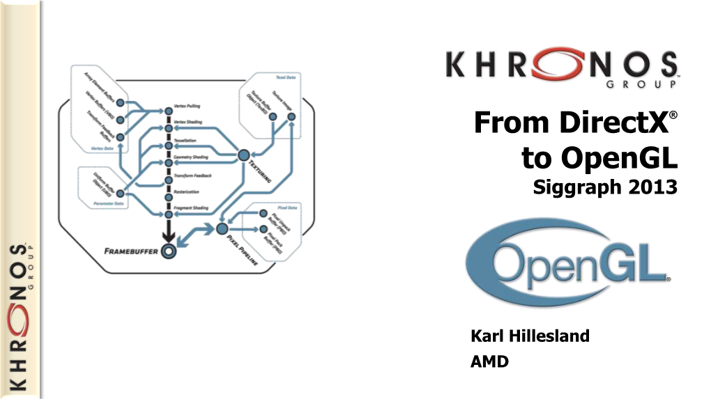 From Directx to Opengl BOF SIGGRAPH 2013