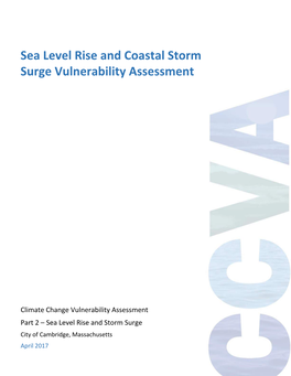 Sea Level Rise and Storm Surge Vulnerability Assessment