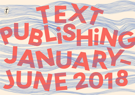 The Text Publishing Company January–June 2018