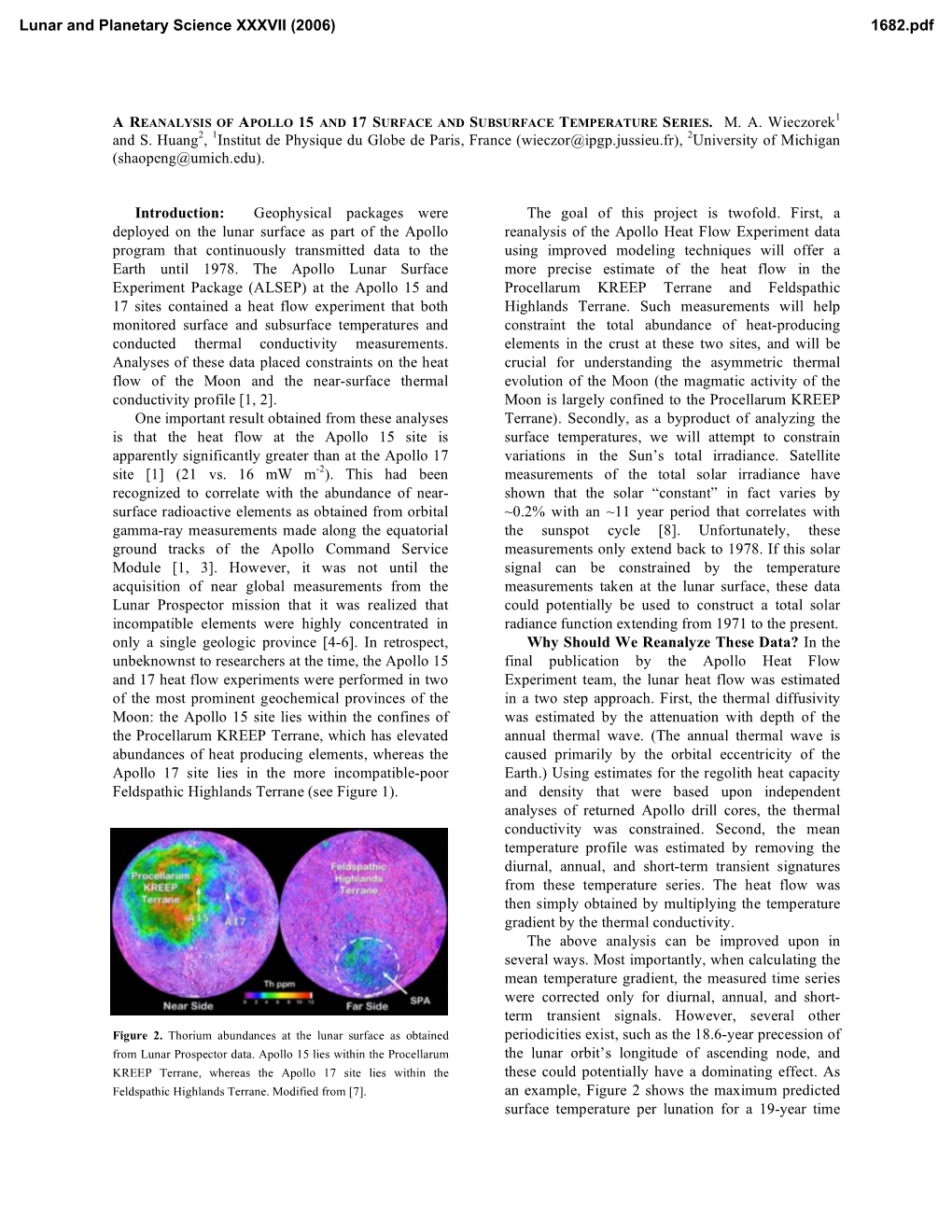 A Reanalysis of Apollo 15 and 17 Surface and Subsurface Temperature Series