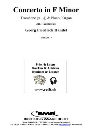 EMR 30514 Concerto in F Minor Händel Trombone & Piano