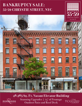 Bankruptcy Sale: 55-59 Chrystie Street, Nyc