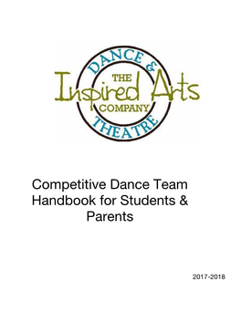 Competitive Dance Team Handbook for Students & Parents