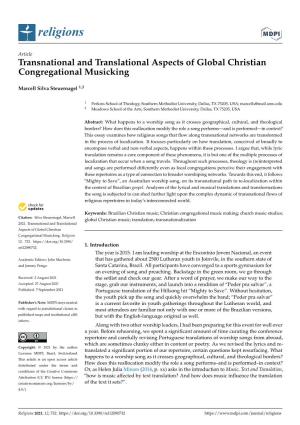 Transnational and Translational Aspects of Global Christian Congregational Musicking