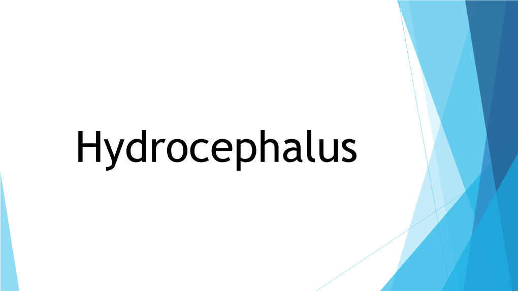 Hydrocephalus Hydrocephalus