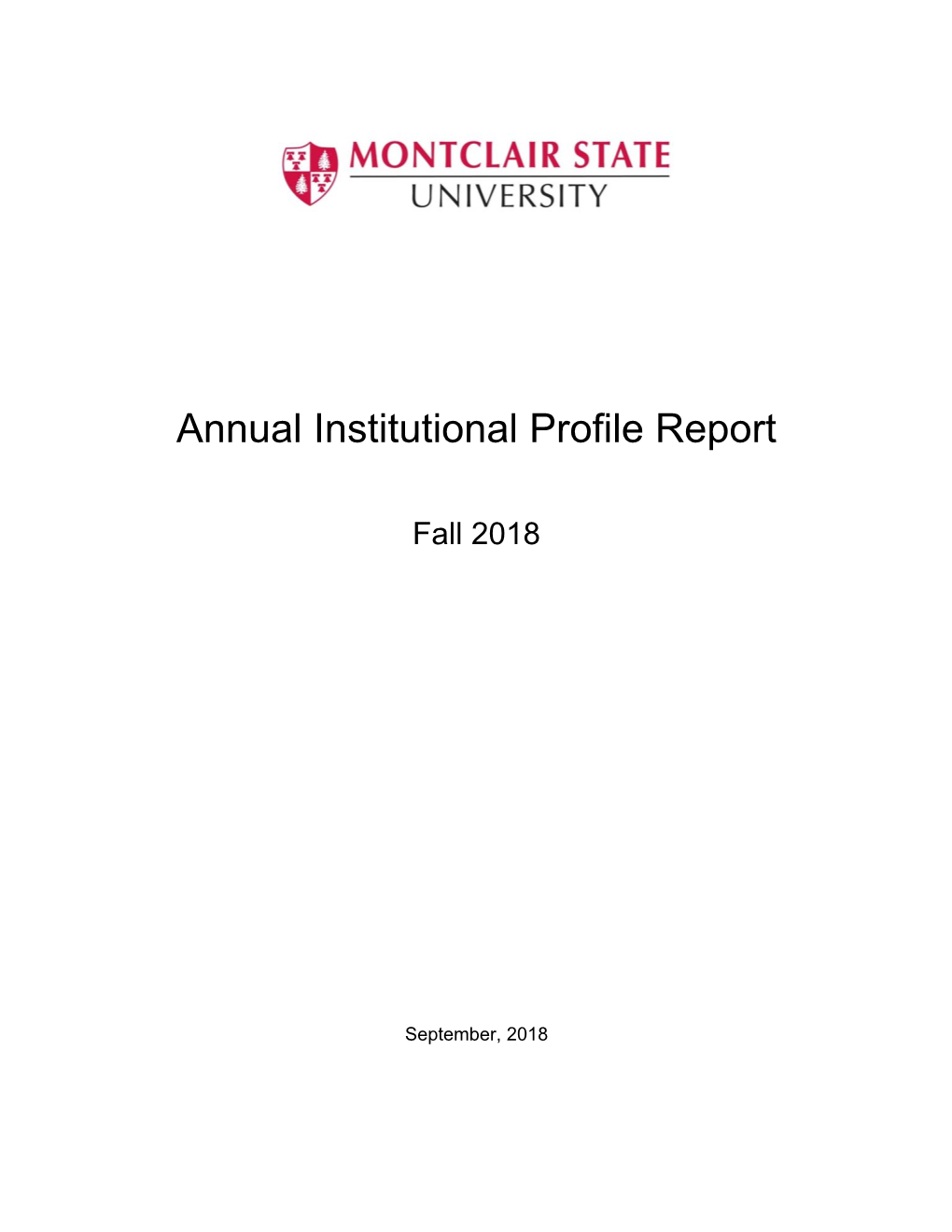 Annual Institutional Profile Report