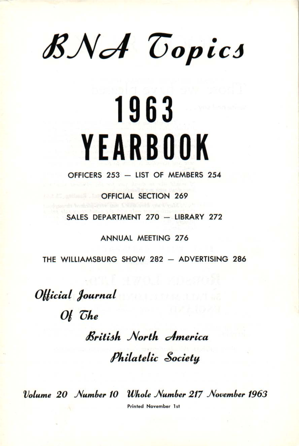 Yearbook Officers 253 - List of Members 254