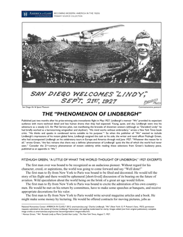 Phenomenon of Lindbergh