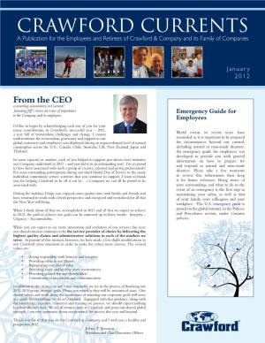 Crawford CURRENTS a Publication for the Employees and Retirees of Crawford & Company and Its Family of Companies