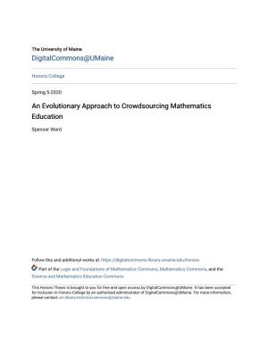 An Evolutionary Approach to Crowdsourcing Mathematics Education