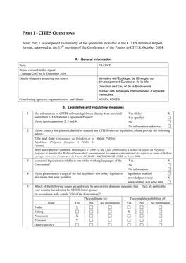 Part 1 - Cites Questions