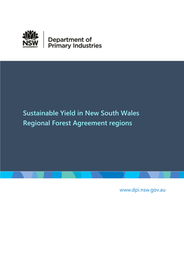 Sustainable Yield in New South Wales Regional Forest Agreement Regions