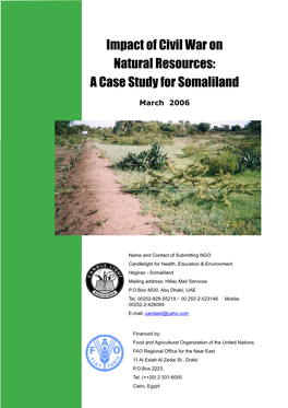 Impact of Civil War on Natural Resources: a Case Study for Somaliland
