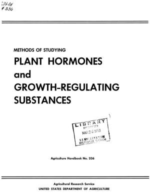 PLANT HORMONES and GROWTH-REGULATING SUBSTANCES