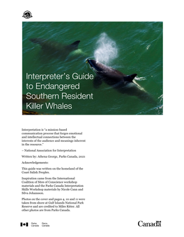 Interpreter's Guide to the Southern Resident Killer Whale by Athena
