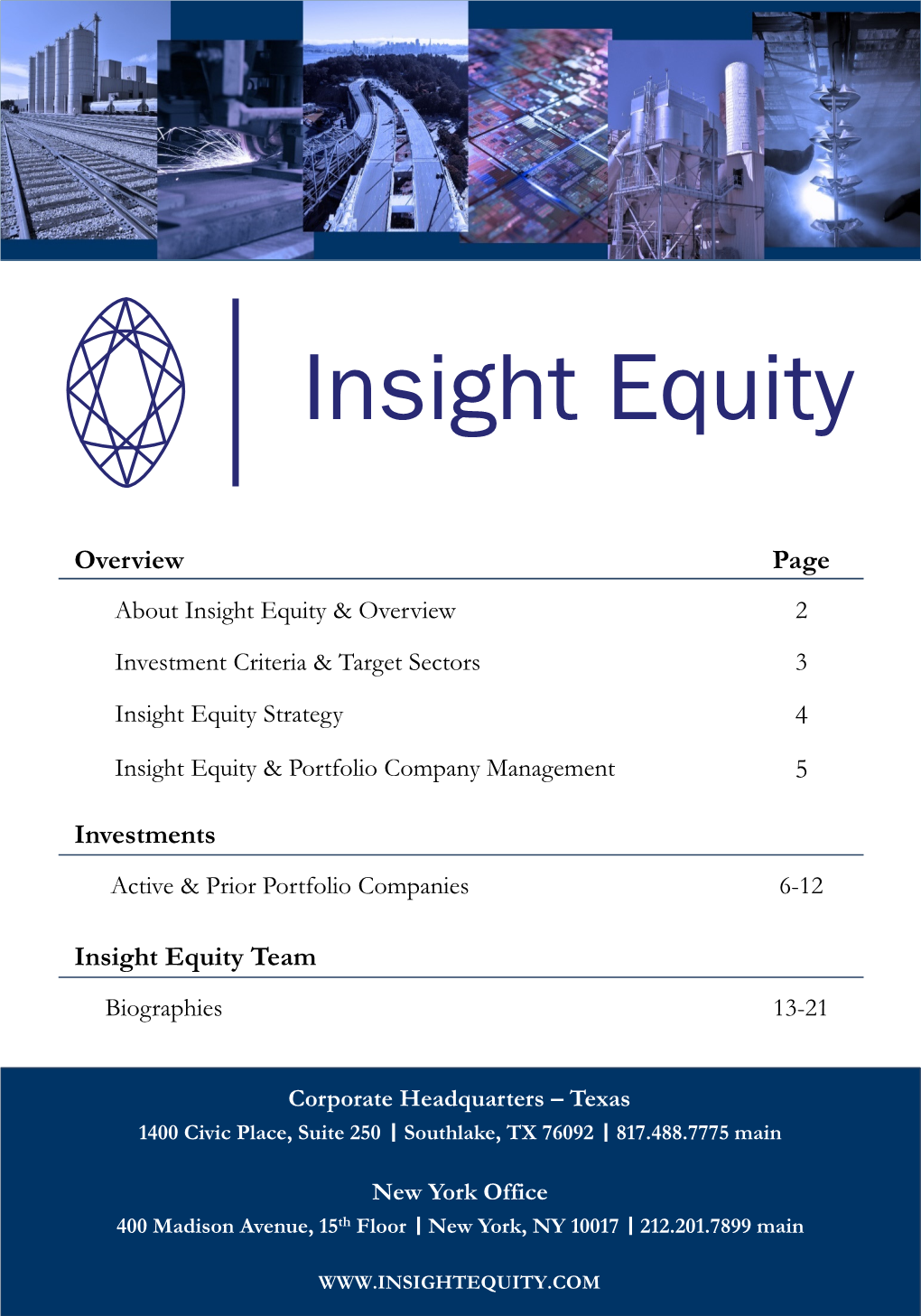 Investments Insight Equity Team Overview Page