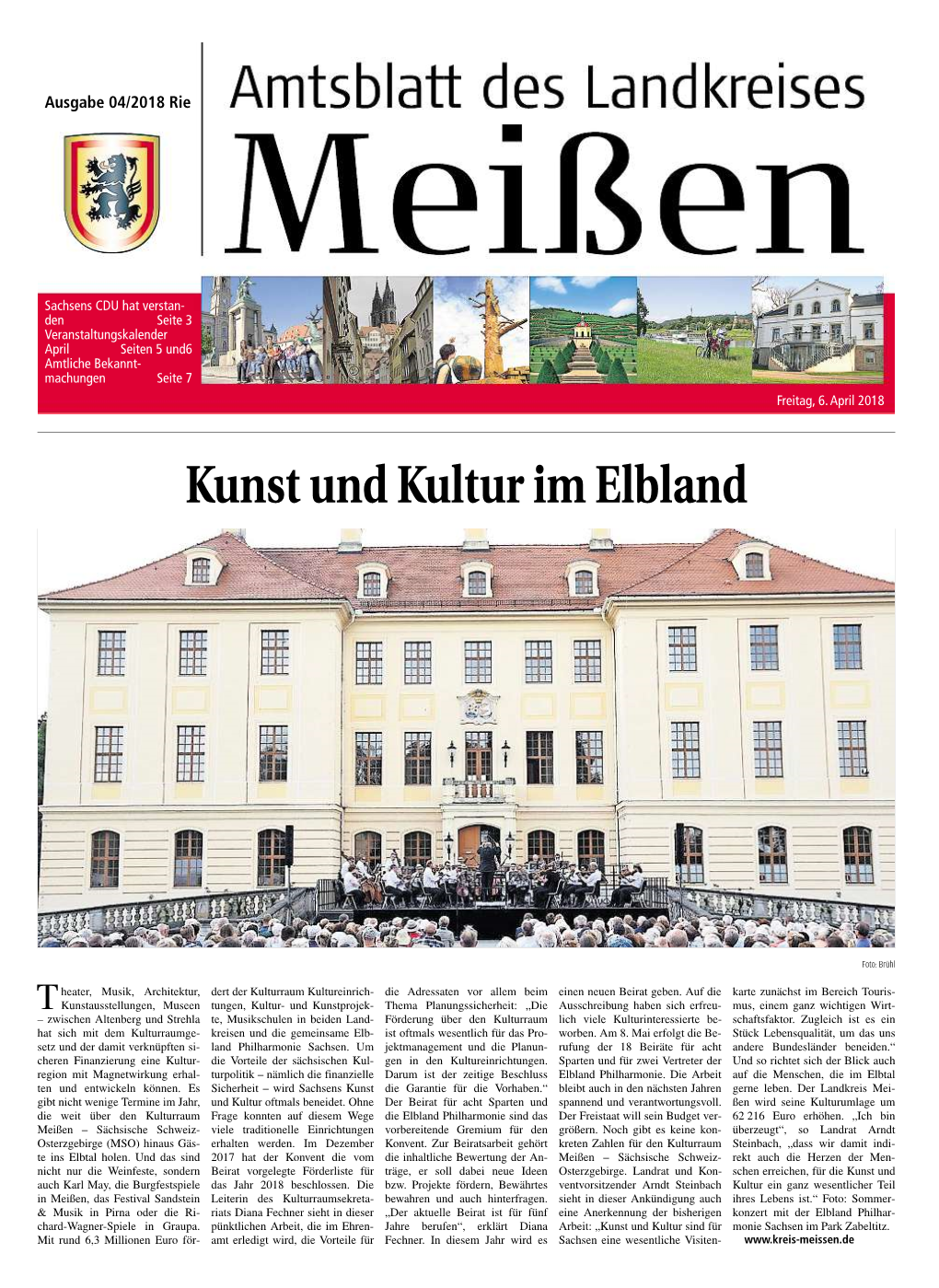 Amtsblatt Des Landkreises Meißen 04/2018 Vom