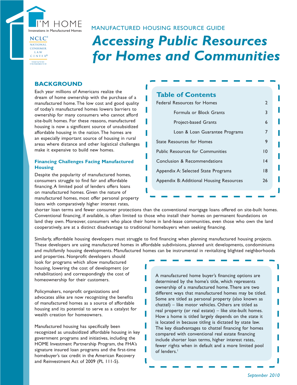 Accessing Public Resources for Homes and Communities