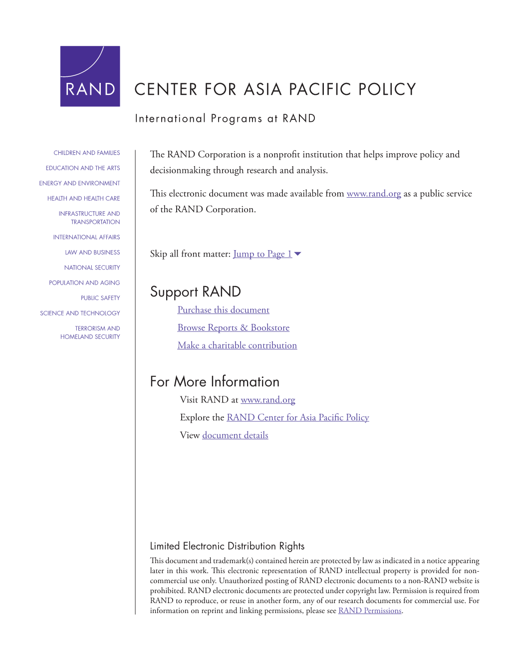 India's and Pakistan's Strategies in Afghanistan : Implications for the United States and the Region / Larry Hanauer, Peter Chalk