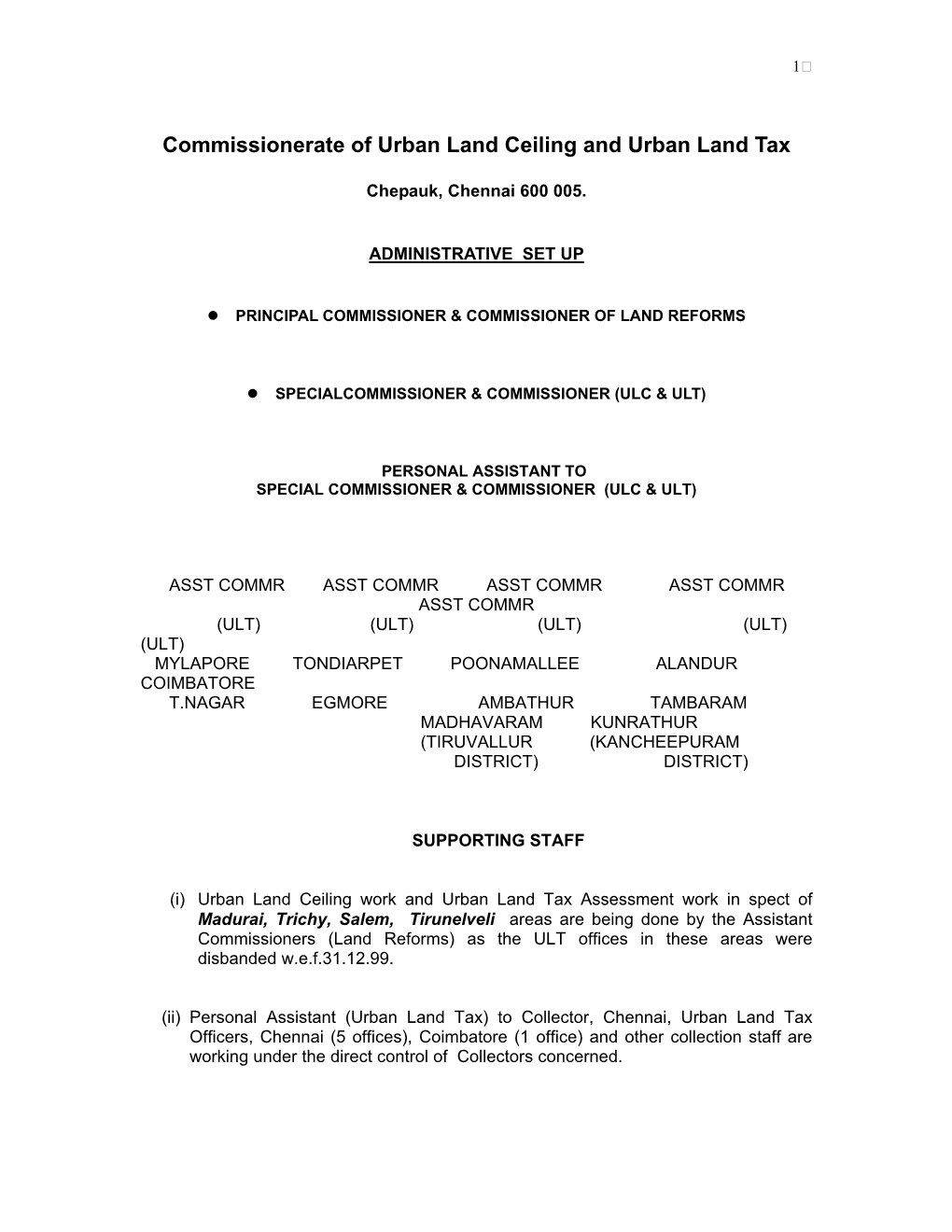 Commissionerate of Urban Land Ceiling and Urban Land Tax