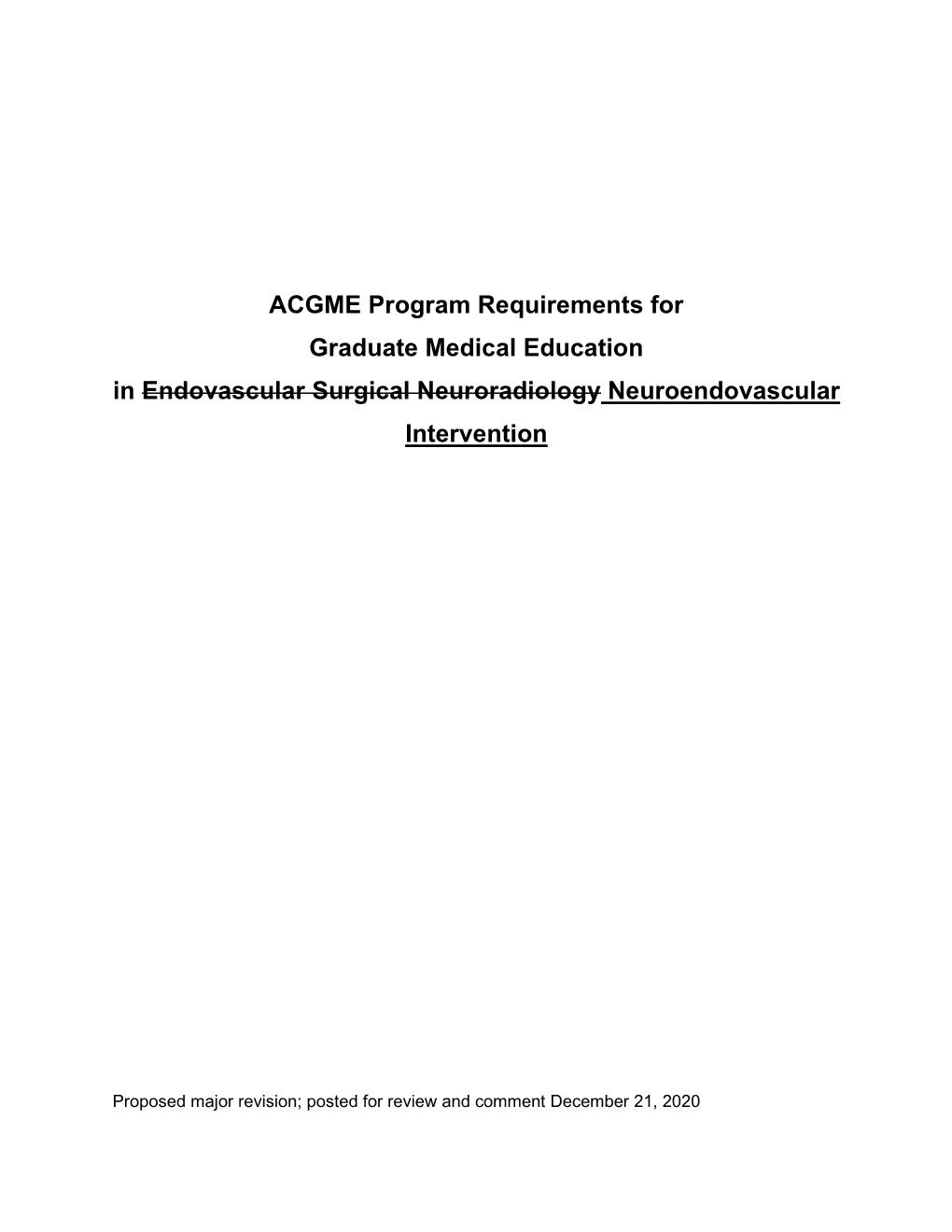 Common Program Requirements