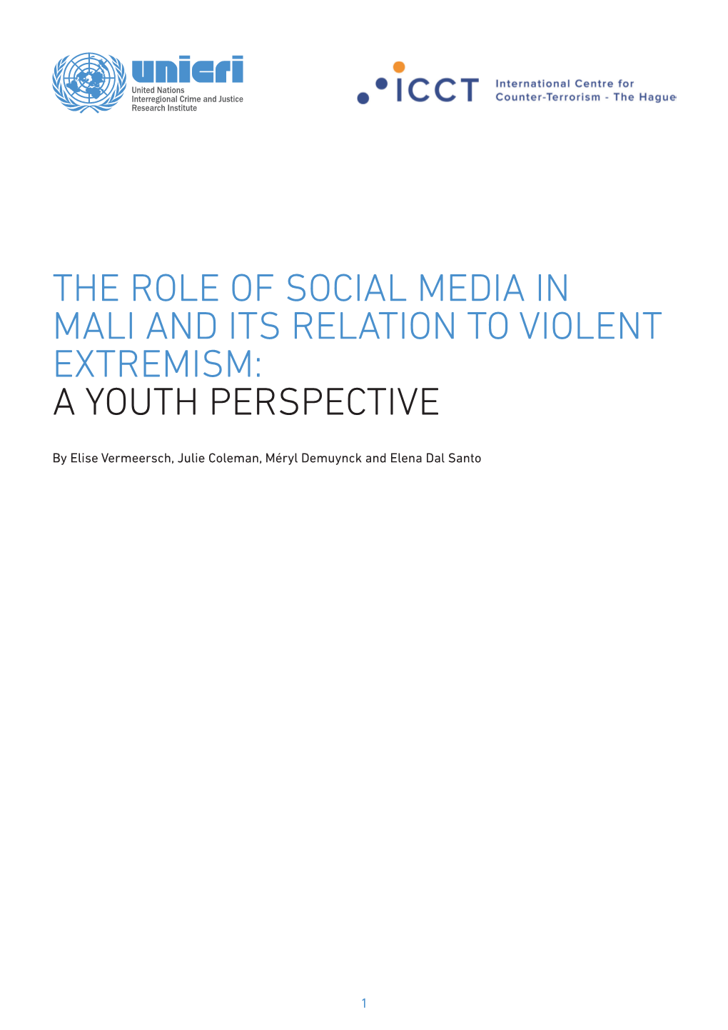 The Role of Social Media in Mali and Its Relation to Violent Extremism: a Youth Perspective