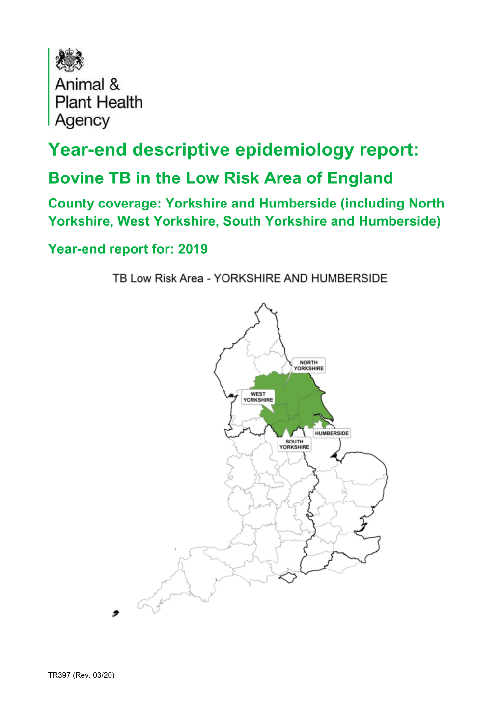 Yorkshire and Humberside (LRA) Year-End Report 2019