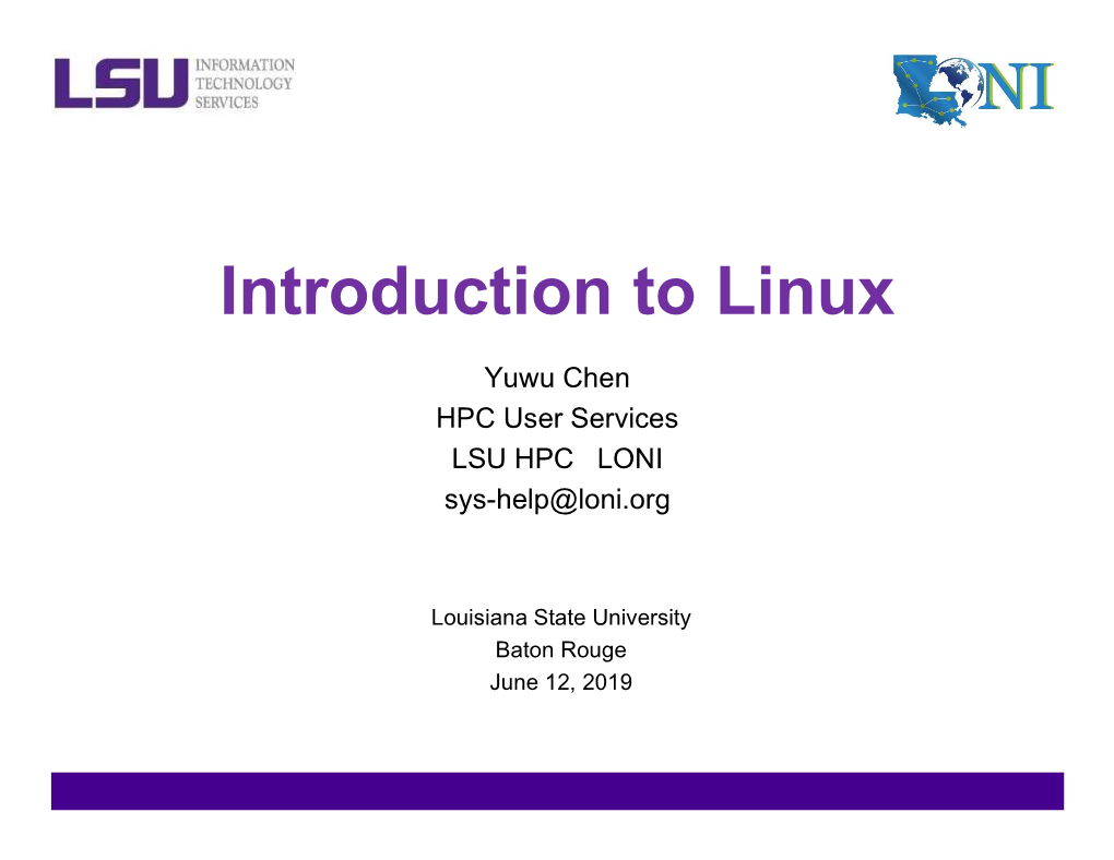 Introduction to Linux