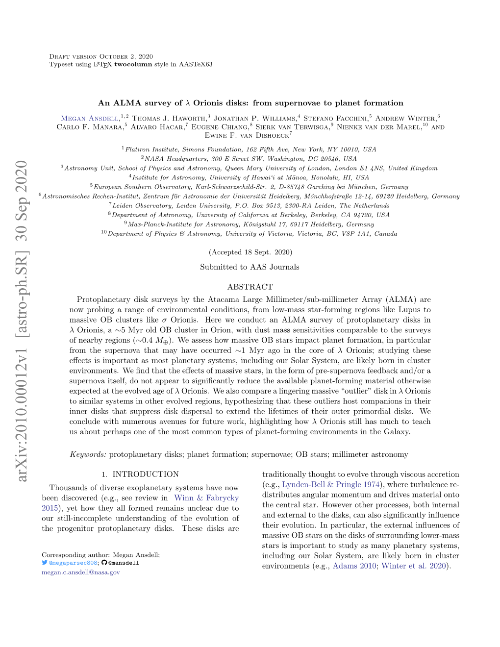 An ALMA Survey of $\Lambda $ Orionis Disks: from Supernovae to Planet