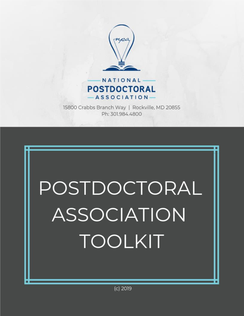 Postdoctoral Association (PDA) Toolkit