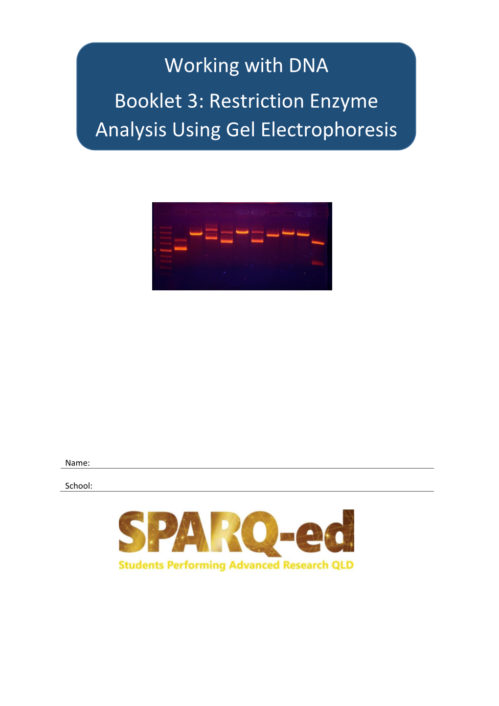 Restriction Enzyme Analysis Using Gel Electrophoresis