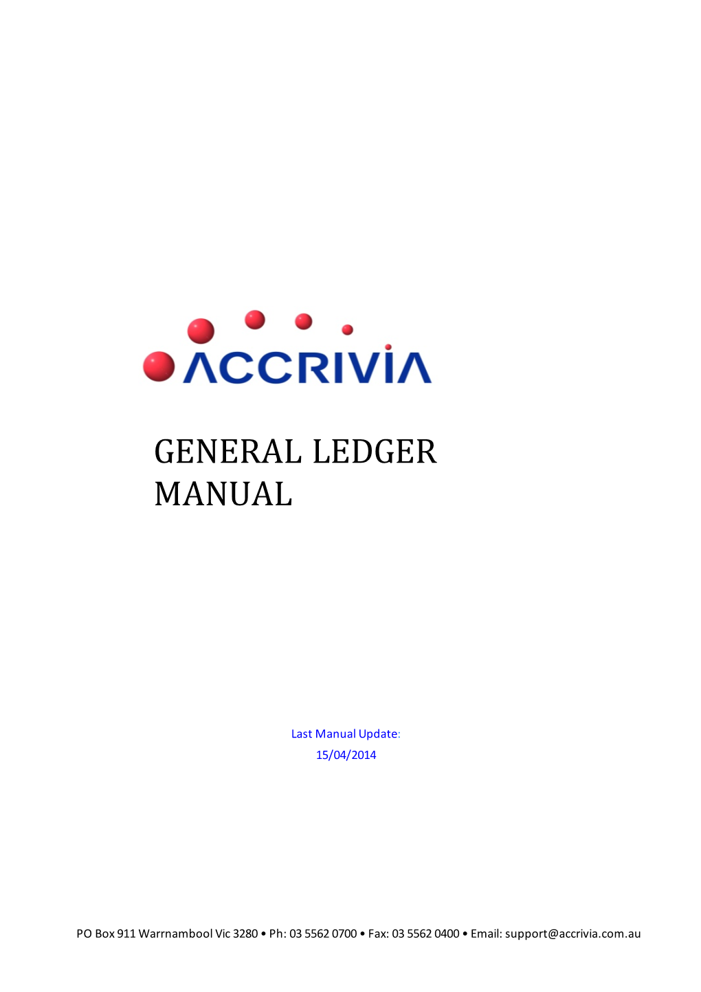 General Ledger Manual