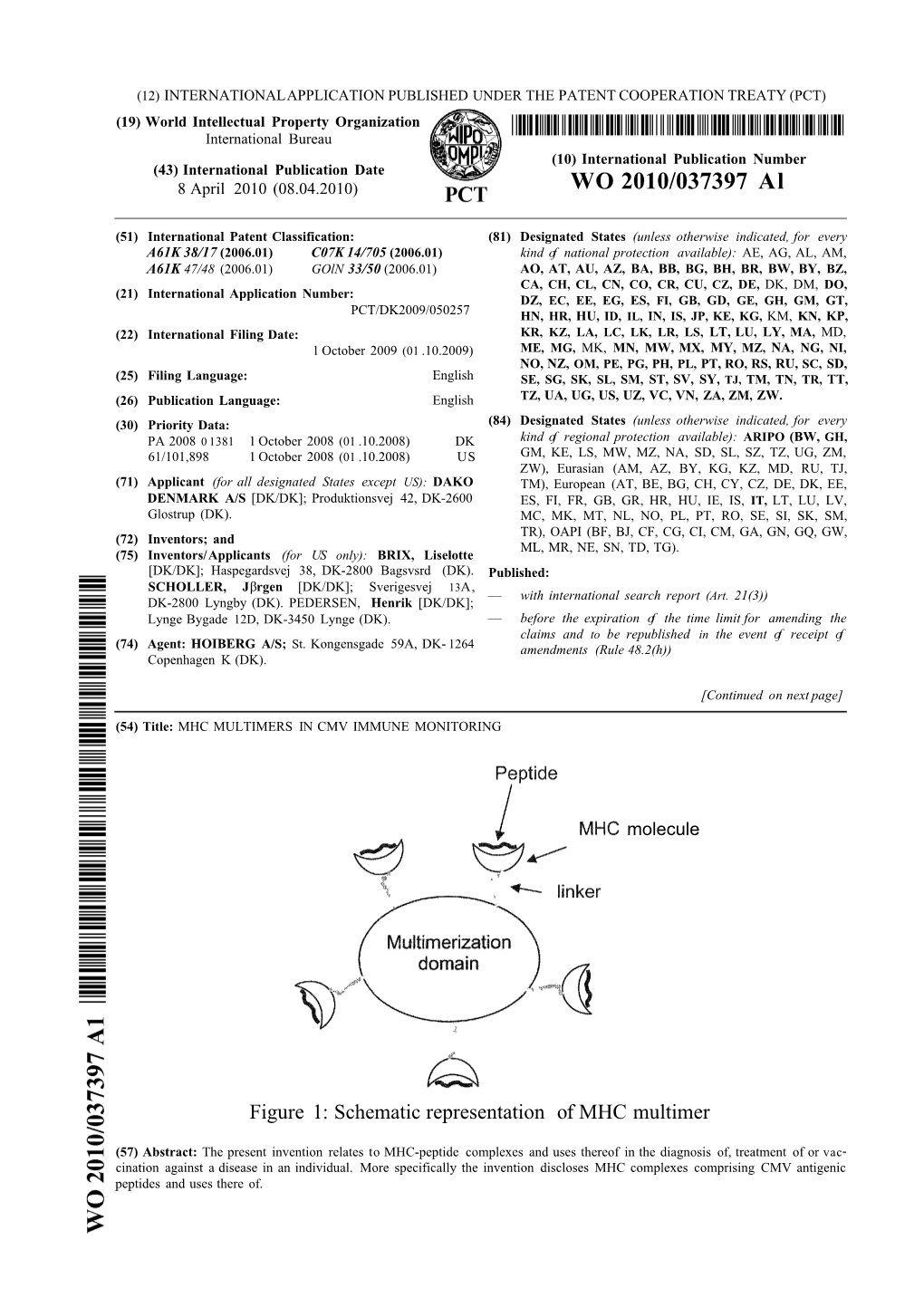 WO 2010/037397 Al