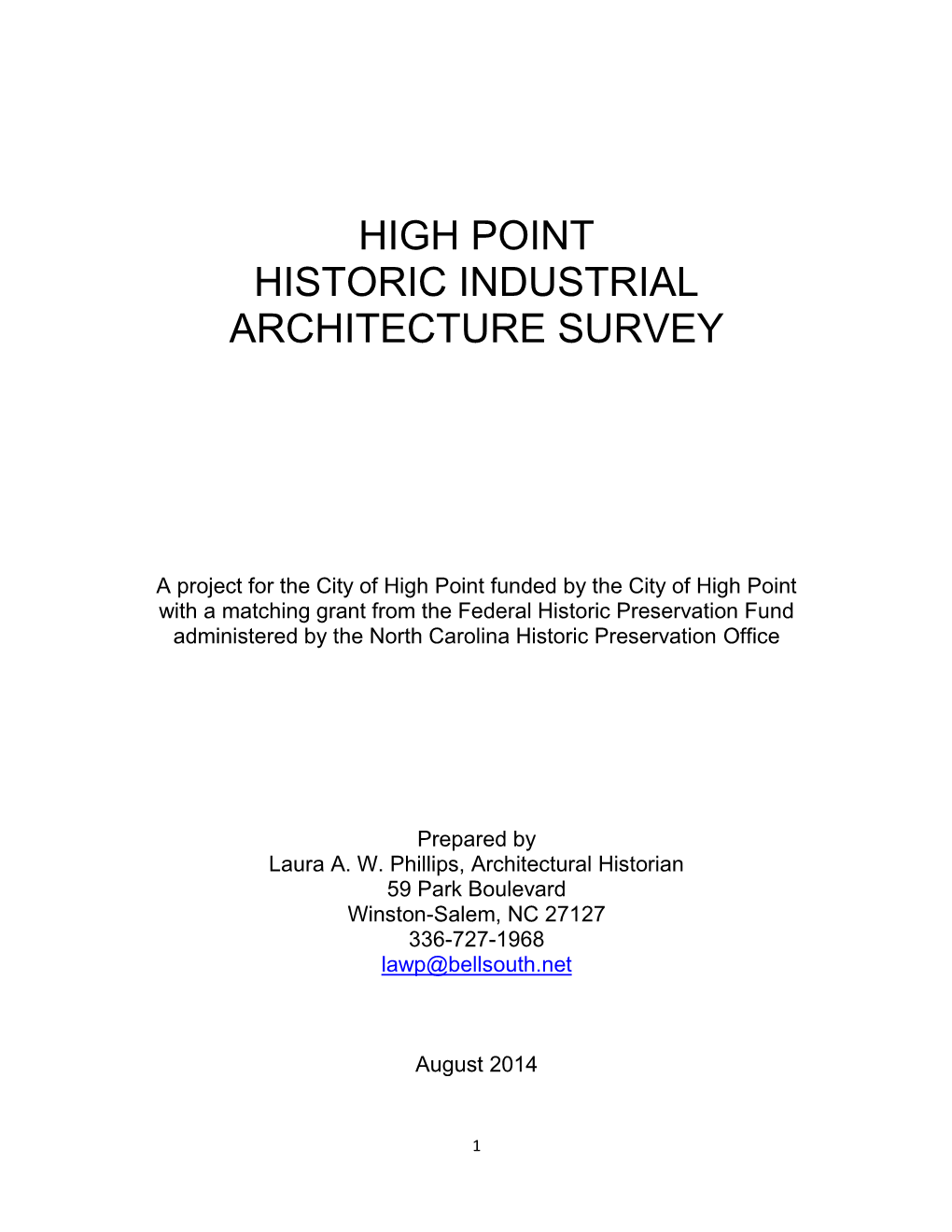 Historic Industrial Properties Survey